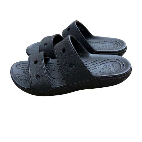 CROCS Classic Double Strap Slide Sandals Black Little Kids Size 1 New - Picture 4 of 6